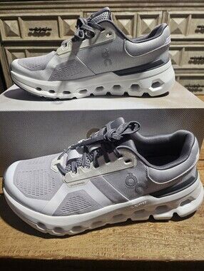On Running Women’s Athletic Sneakers in Light Gray and White